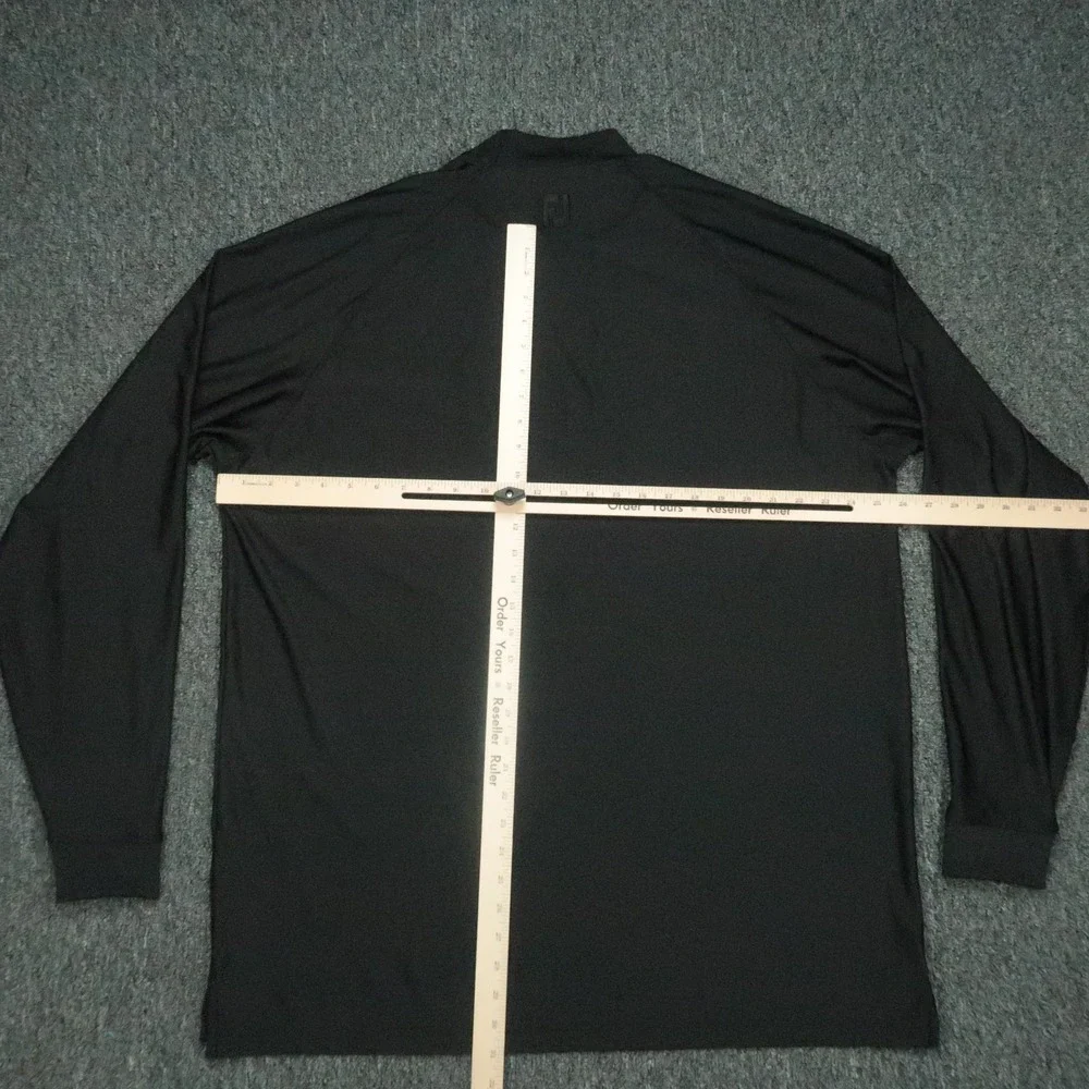 FootJoy Pullover Mens XXL Black Mock Neck Golf Performance Long Sleeve 2XL